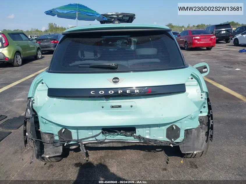 2025 Mini Hardtop Cooper S VIN: WMW23GD02S2W13681 Lot: 45469048