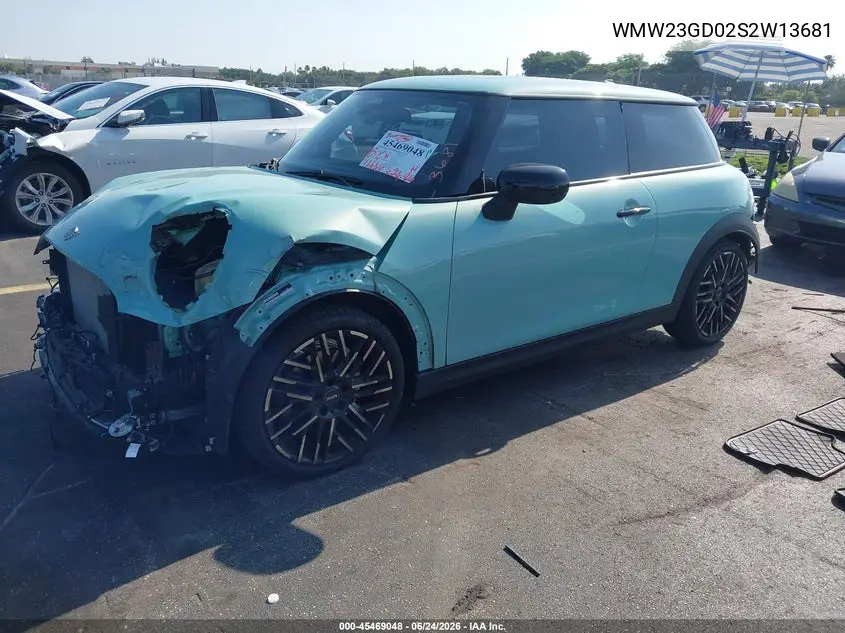 2025 Mini Hardtop Cooper S VIN: WMW23GD02S2W13681 Lot: 45469048