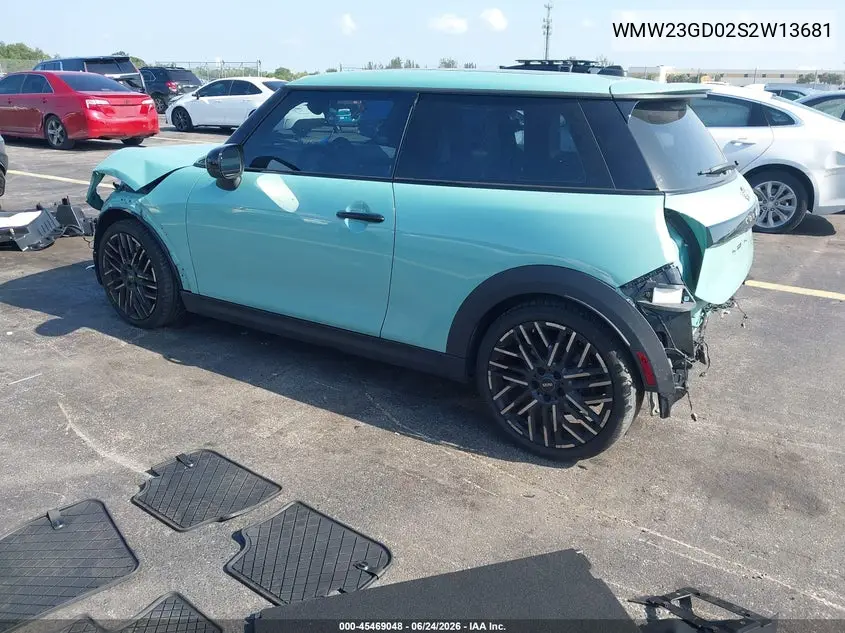 2025 Mini Hardtop Cooper S VIN: WMW23GD02S2W13681 Lot: 45469048