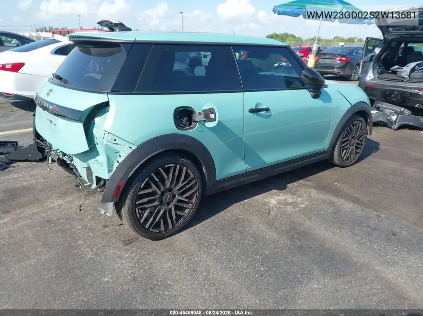 2025 Mini Hardtop Cooper S VIN: WMW23GD02S2W13681 Lot: 45469048