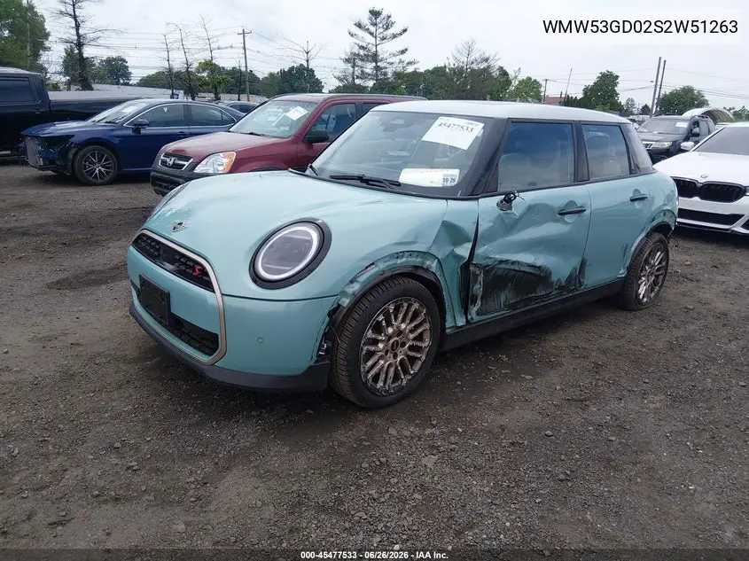 2025 Mini Hardtop Cooper S VIN: WMW53GD02S2W51263 Lot: 45477533