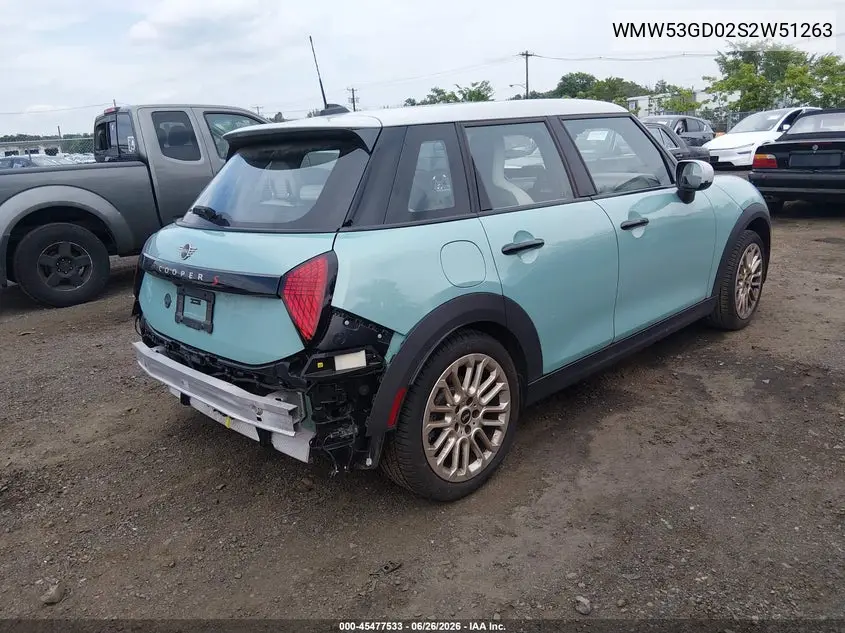 2025 Mini Hardtop Cooper S VIN: WMW53GD02S2W51263 Lot: 45477533