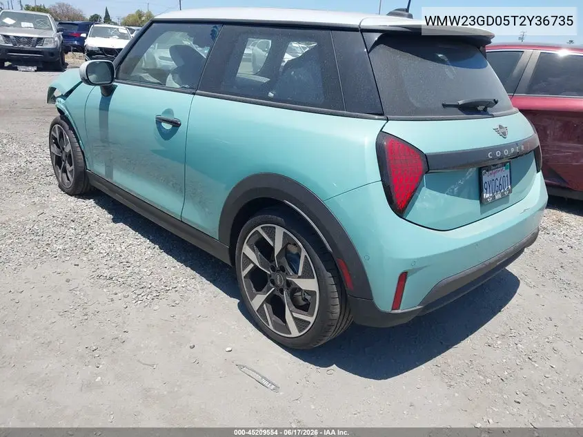 2026 Mini Hardtop Cooper S VIN: WMW23GD05T2Y36735 Lot: 45209554