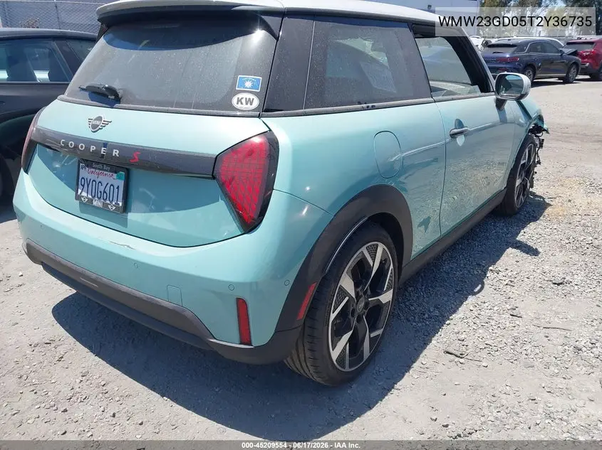 2026 Mini Hardtop Cooper S VIN: WMW23GD05T2Y36735 Lot: 45209554