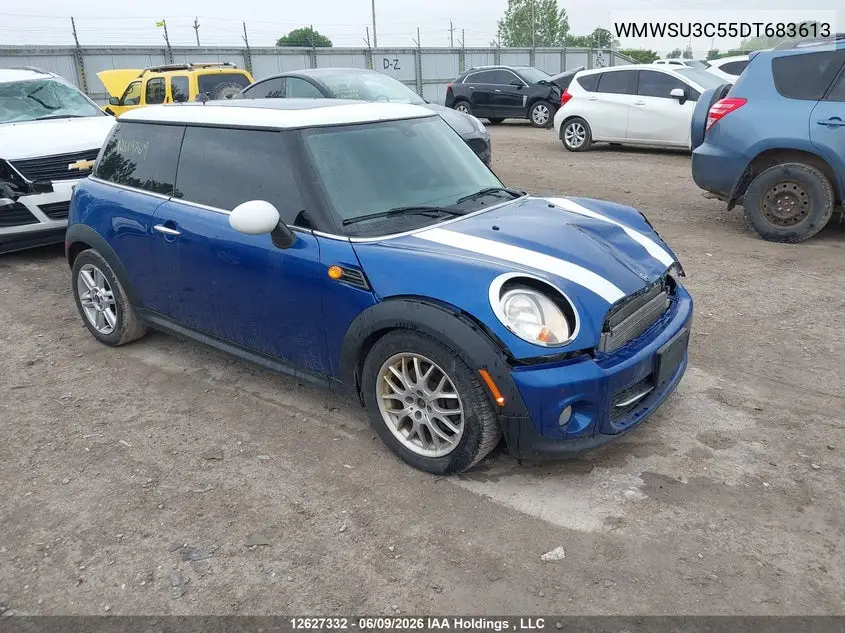 2013 Mini Hatch Cooper VIN: WMWSU3C55DT683613 Lot: 12627332