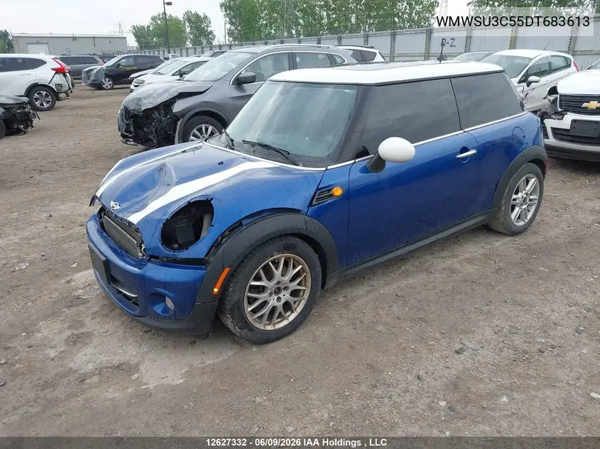 2013 Mini Hatch Cooper VIN: WMWSU3C55DT683613 Lot: 12627332