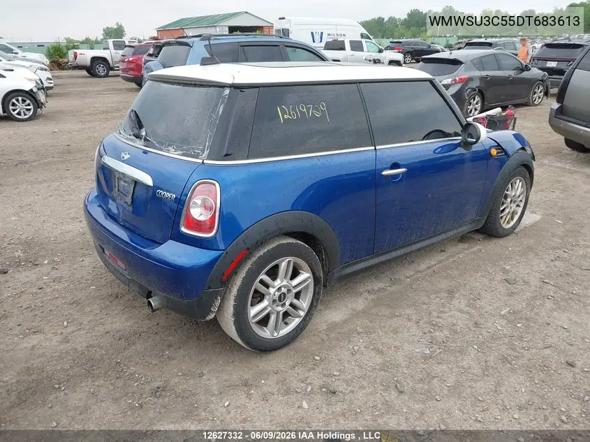 2013 Mini Hatch Cooper VIN: WMWSU3C55DT683613 Lot: 12627332