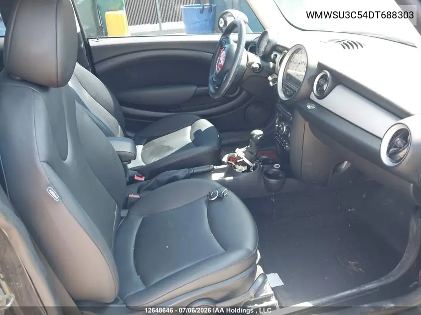 2013 Mini Hatch Cooper VIN: WMWSU3C54DT688303 Lot: 12648646