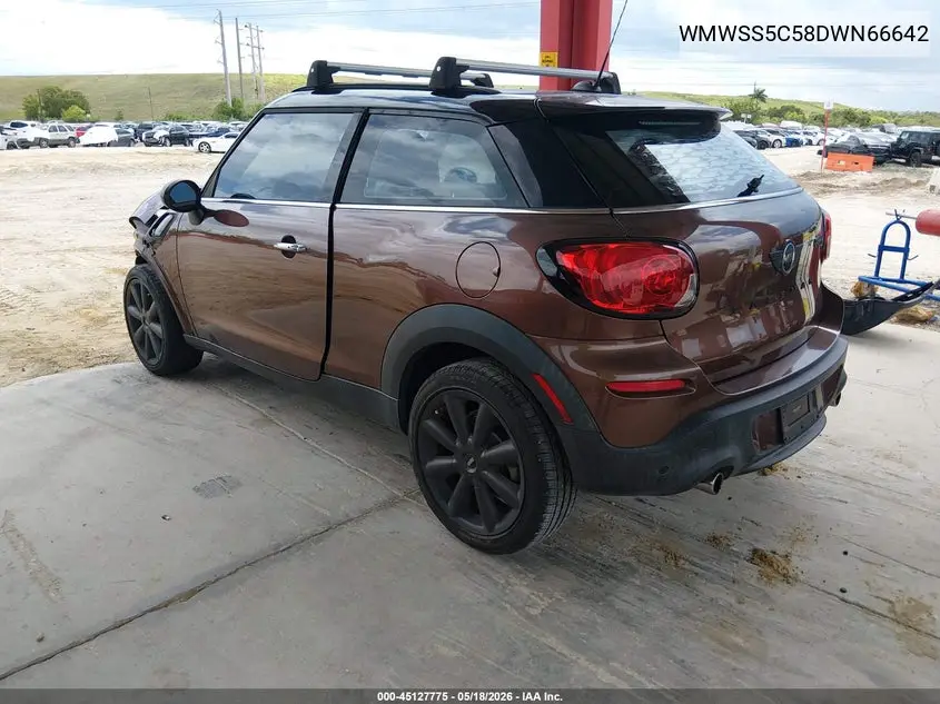 2013 Mini Paceman Cooper S VIN: WMWSS5C58DWN66642 Lot: 45127775