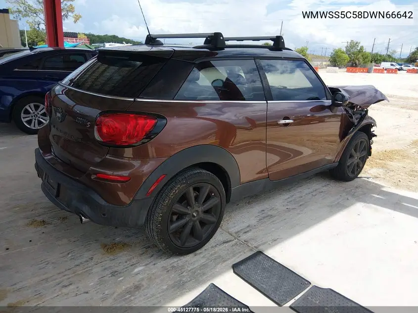 2013 Mini Paceman Cooper S VIN: WMWSS5C58DWN66642 Lot: 45127775