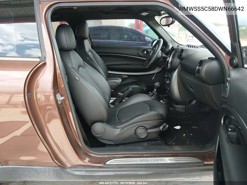 2013 Mini Paceman Cooper S VIN: WMWSS5C58DWN66642 Lot: 45127775