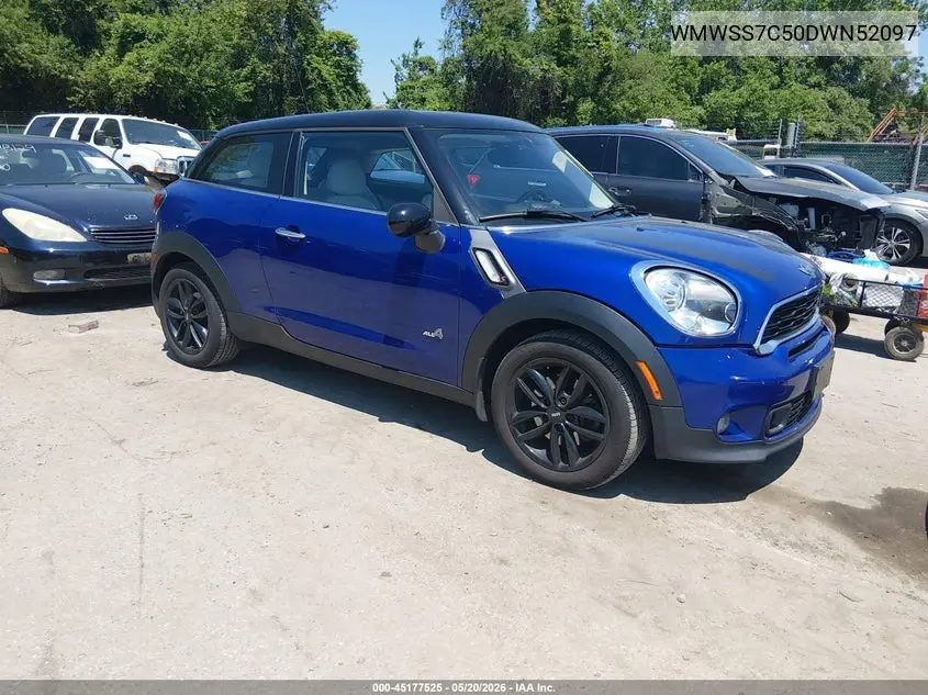 2013 Mini Paceman Cooper S VIN: WMWSS7C50DWN52097 Lot: 45177525