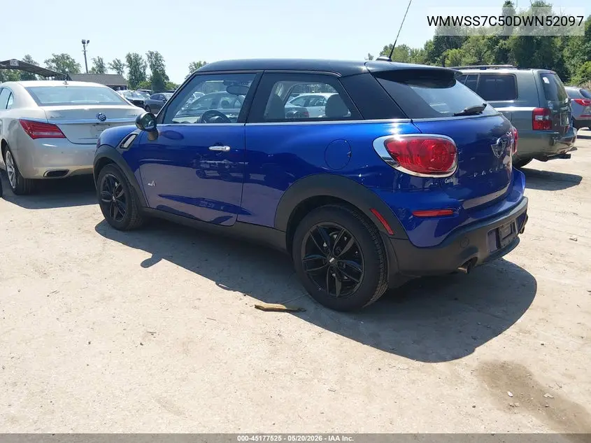 2013 Mini Paceman Cooper S VIN: WMWSS7C50DWN52097 Lot: 45177525
