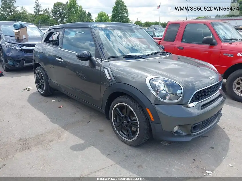 2013 Mini Paceman Cooper S VIN: WMWSS5C52DWN66474 Lot: 45211447
