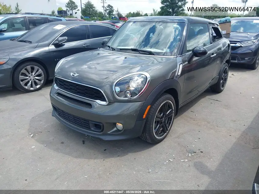 2013 Mini Paceman Cooper S VIN: WMWSS5C52DWN66474 Lot: 45211447