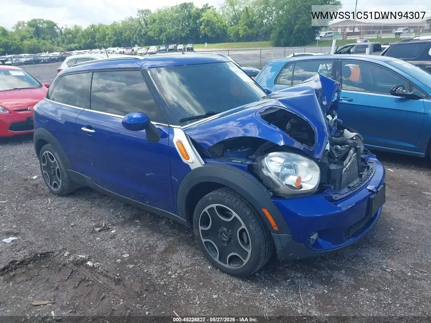 2013 Mini Paceman Cooper VIN: WMWSS1C51DWN94307 Lot: 45226827