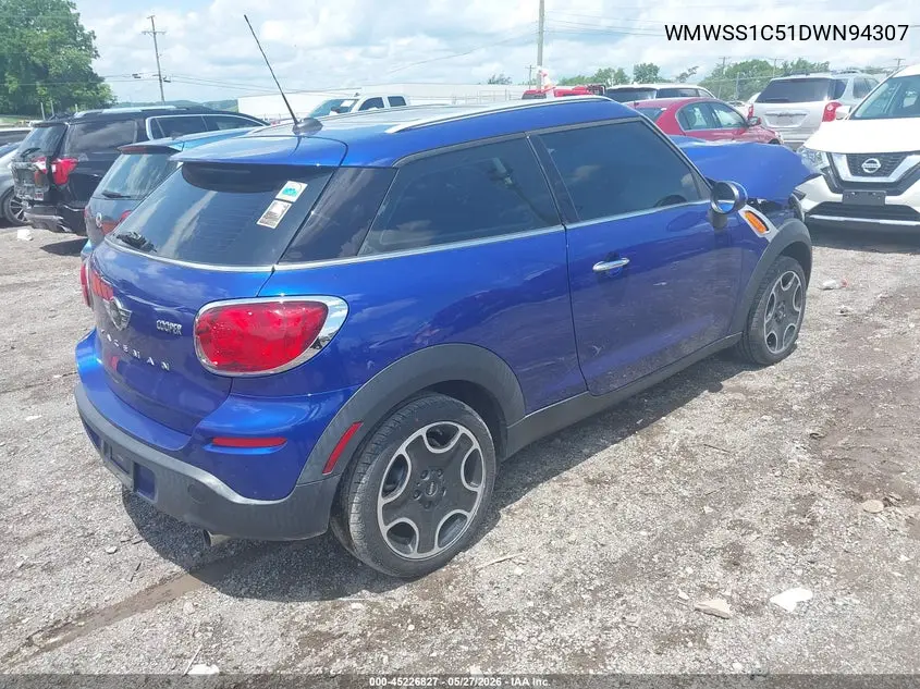 2013 Mini Paceman Cooper VIN: WMWSS1C51DWN94307 Lot: 45226827
