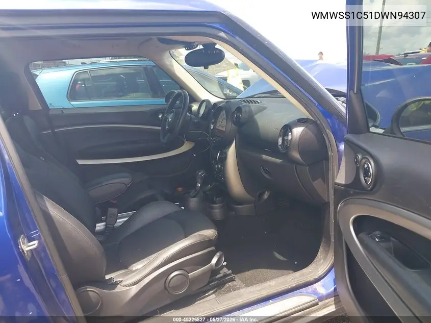 2013 Mini Paceman Cooper VIN: WMWSS1C51DWN94307 Lot: 45226827