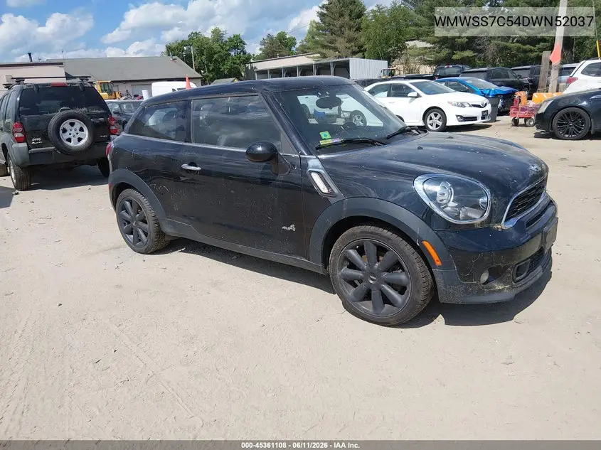2013 Mini Paceman Cooper S VIN: WMWSS7C54DWN52037 Lot: 45361108