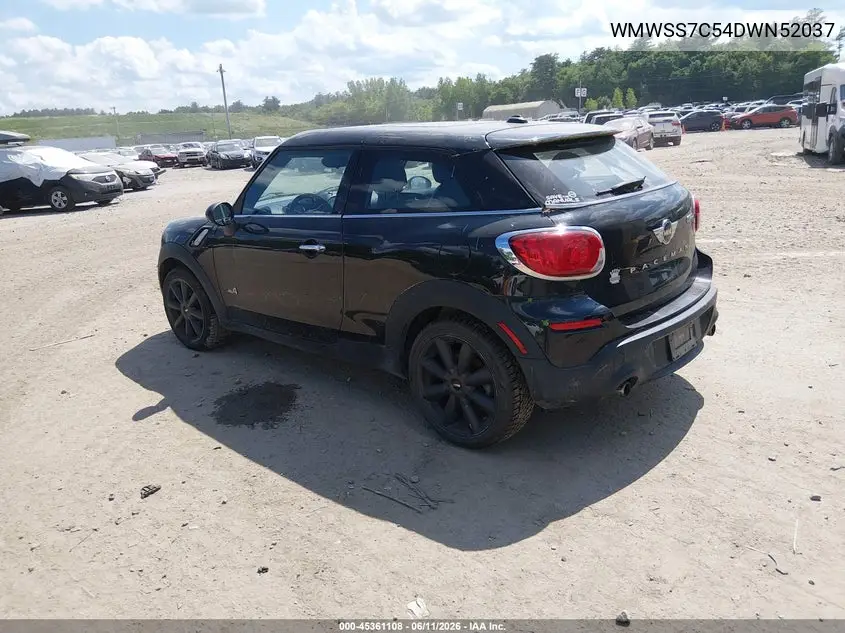 2013 Mini Paceman Cooper S VIN: WMWSS7C54DWN52037 Lot: 45361108