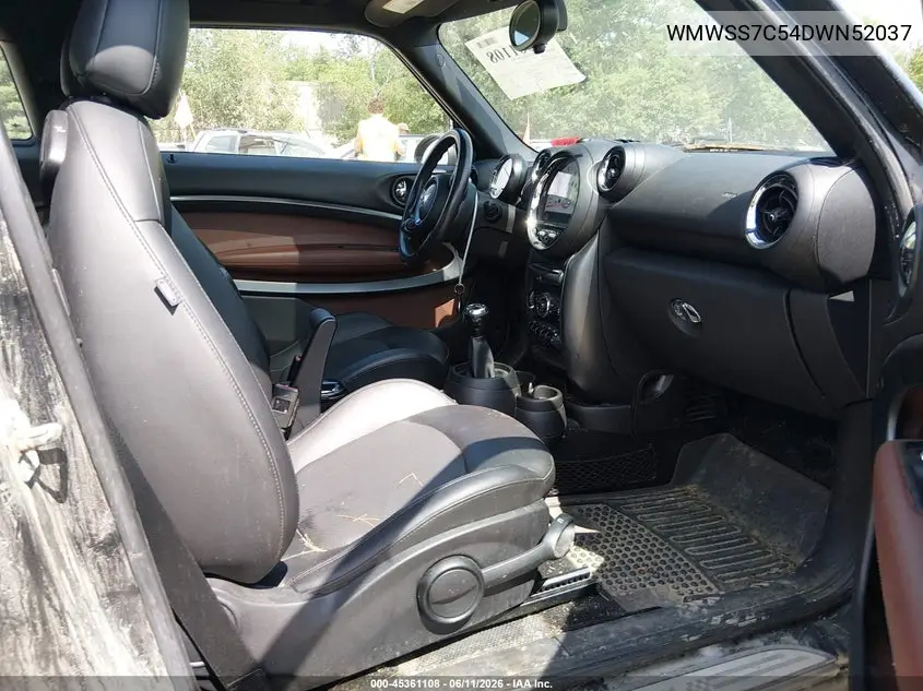 2013 Mini Paceman Cooper S VIN: WMWSS7C54DWN52037 Lot: 45361108