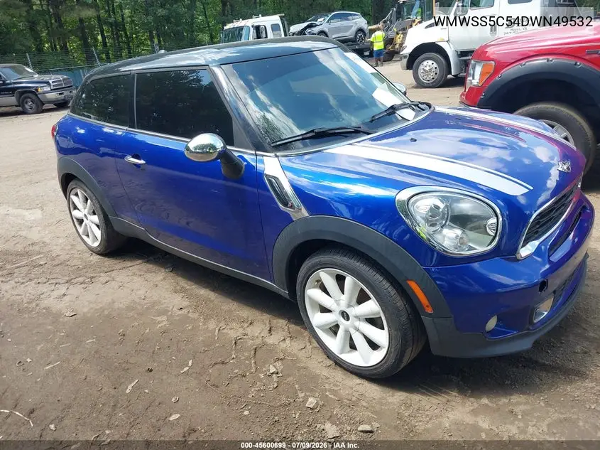 2013 Mini Paceman Cooper S VIN: WMWSS5C54DWN49532 Lot: 45600699