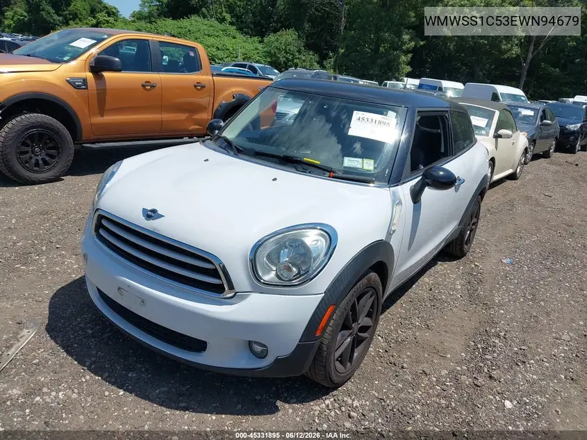 2014 Mini Paceman Cooper VIN: WMWSS1C53EWN94679 Lot: 45331895