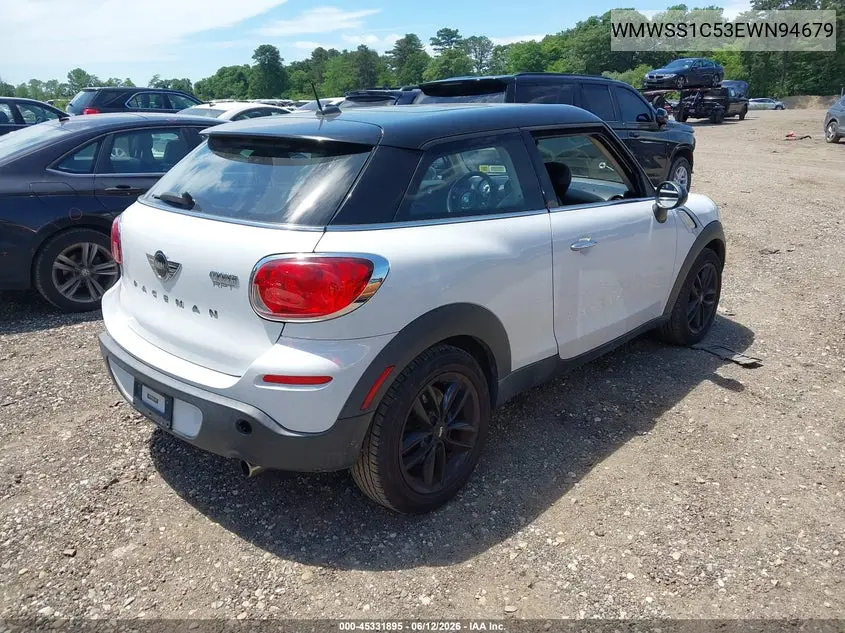 2014 Mini Paceman Cooper VIN: WMWSS1C53EWN94679 Lot: 45331895