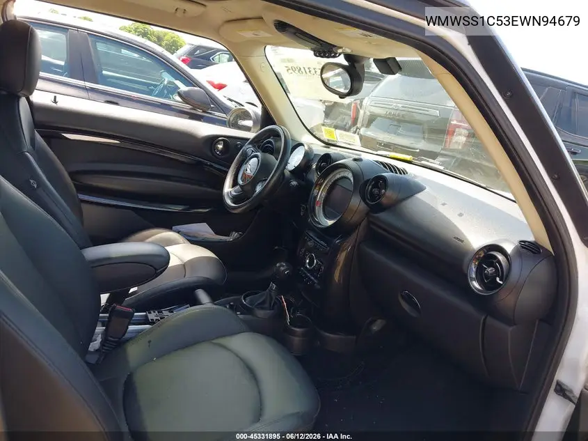 2014 Mini Paceman Cooper VIN: WMWSS1C53EWN94679 Lot: 45331895