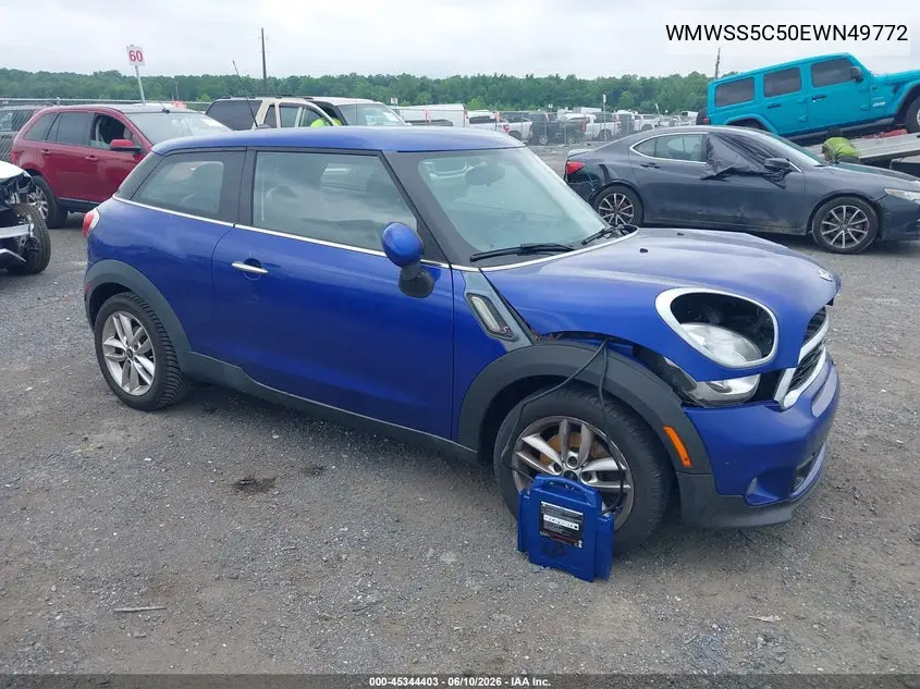2014 Mini Paceman Cooper S VIN: WMWSS5C50EWN49772 Lot: 45344403