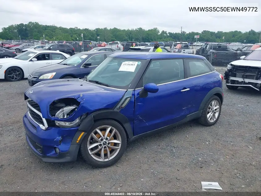 2014 Mini Paceman Cooper S VIN: WMWSS5C50EWN49772 Lot: 45344403