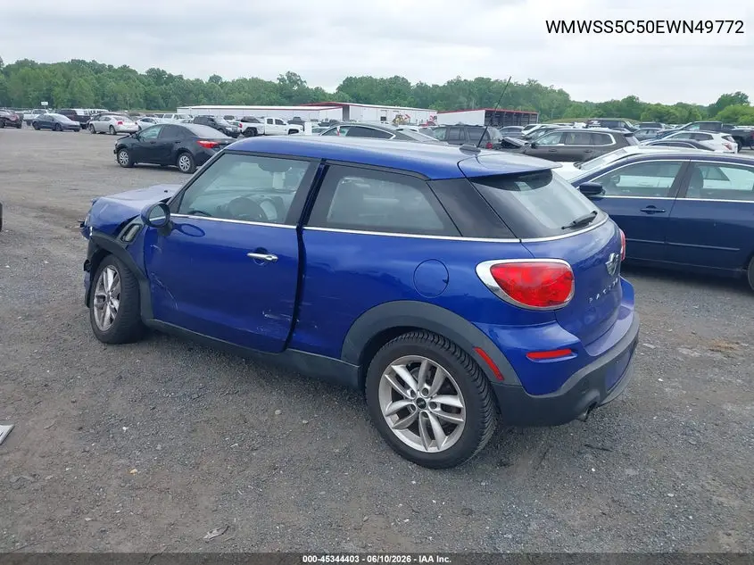 2014 Mini Paceman Cooper S VIN: WMWSS5C50EWN49772 Lot: 45344403