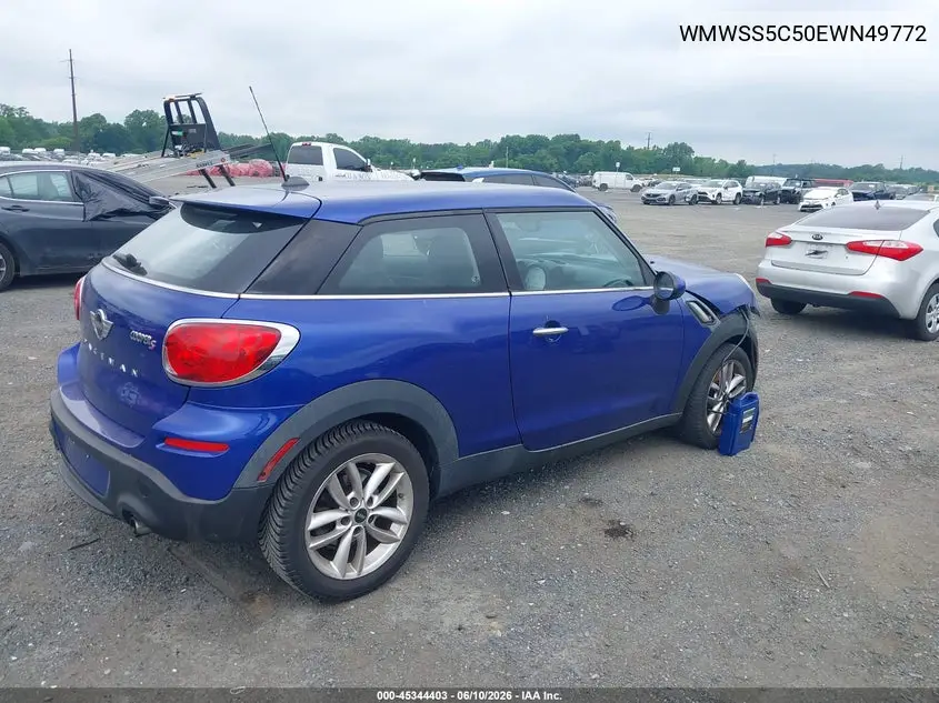 2014 Mini Paceman Cooper S VIN: WMWSS5C50EWN49772 Lot: 45344403