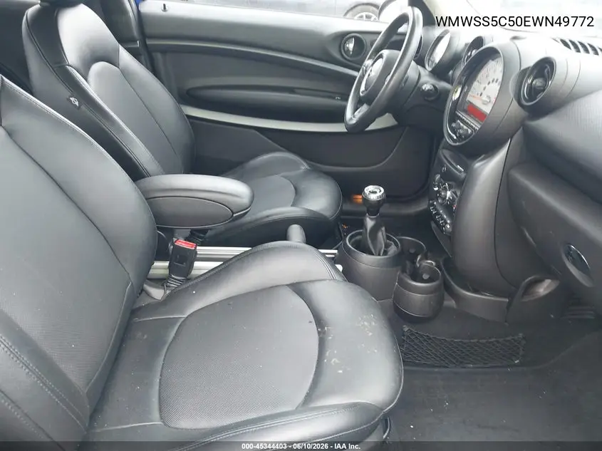 2014 Mini Paceman Cooper S VIN: WMWSS5C50EWN49772 Lot: 45344403