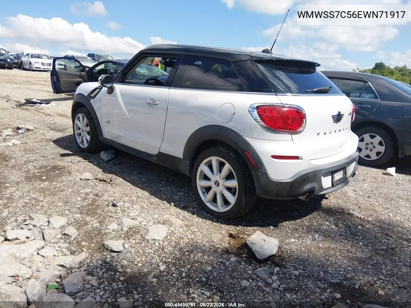 2014 Mini Paceman Cooper S VIN: WMWSS7C56EWN71917 Lot: 45450761
