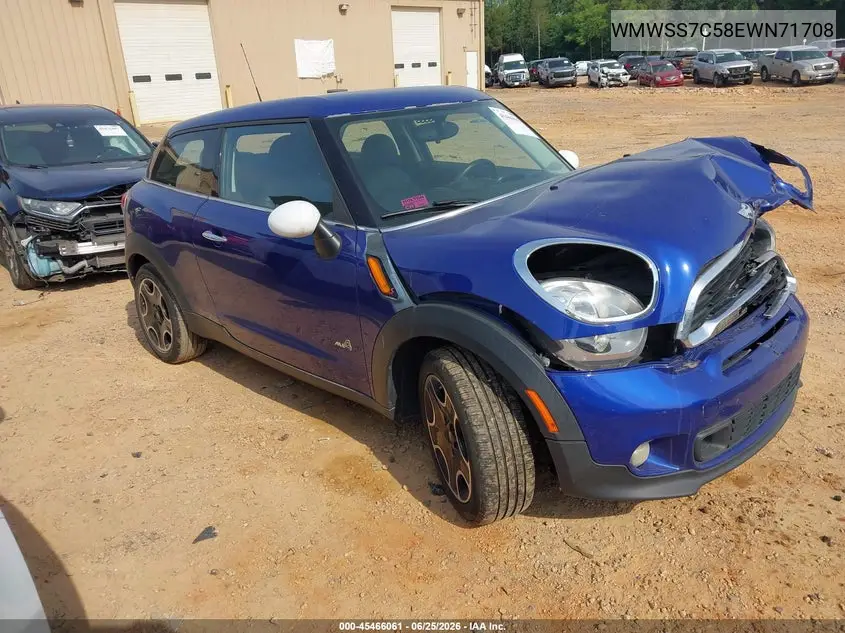 2014 Mini Paceman Cooper S VIN: WMWSS7C58EWN71708 Lot: 45466061