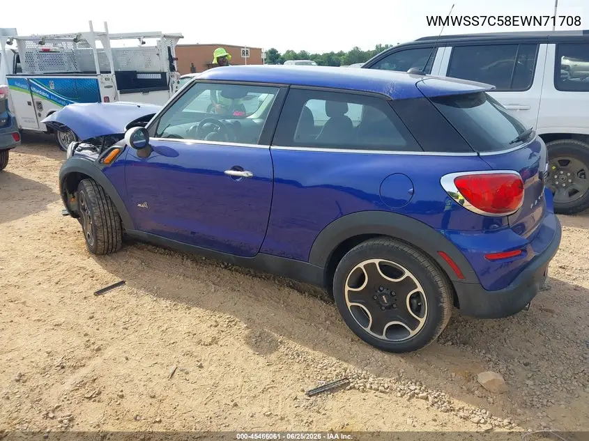 2014 Mini Paceman Cooper S VIN: WMWSS7C58EWN71708 Lot: 45466061