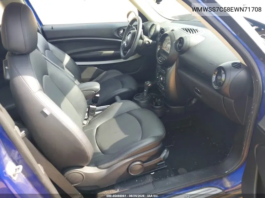 2014 Mini Paceman Cooper S VIN: WMWSS7C58EWN71708 Lot: 45466061