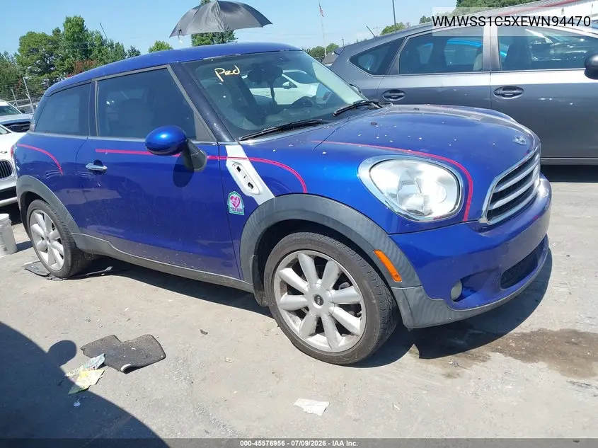 2014 Mini Paceman Cooper VIN: WMWSS1C5XEWN94470 Lot: 45576956