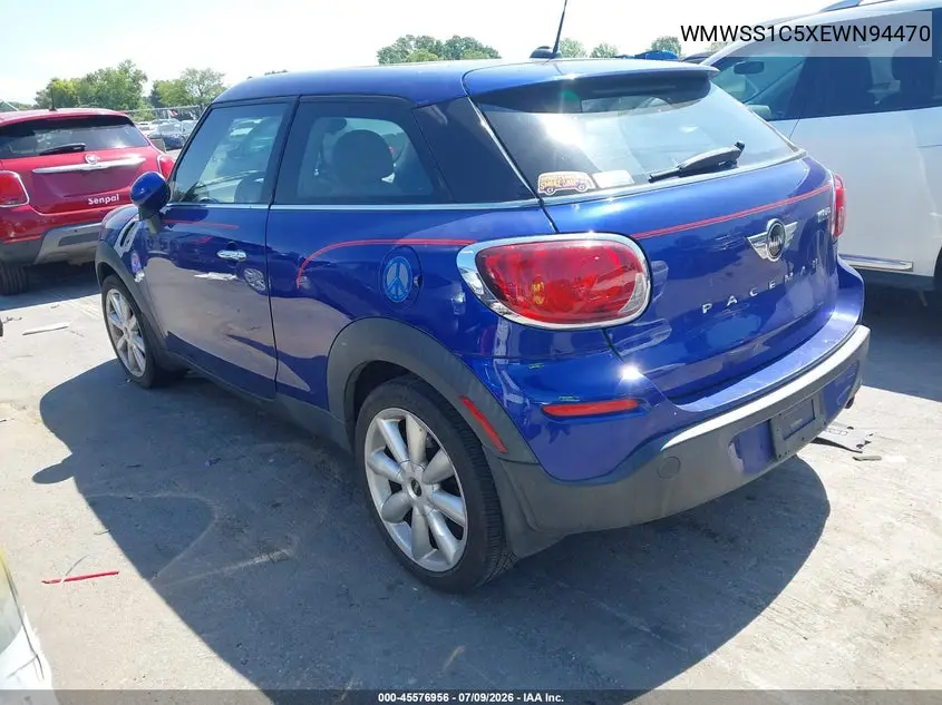 2014 Mini Paceman Cooper VIN: WMWSS1C5XEWN94470 Lot: 45576956