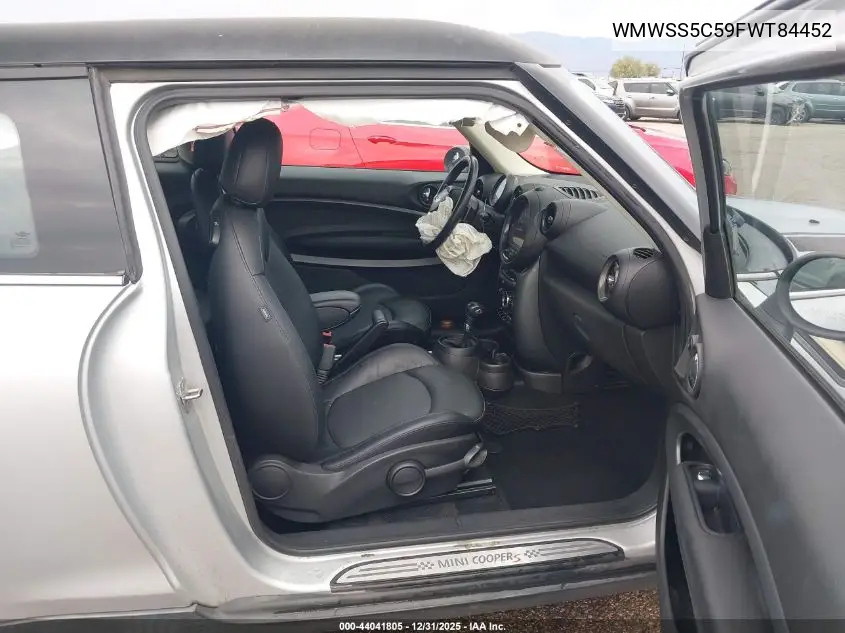 2015 Mini Paceman Cooper S VIN: WMWSS5C59FWT84452 Lot: 44041805