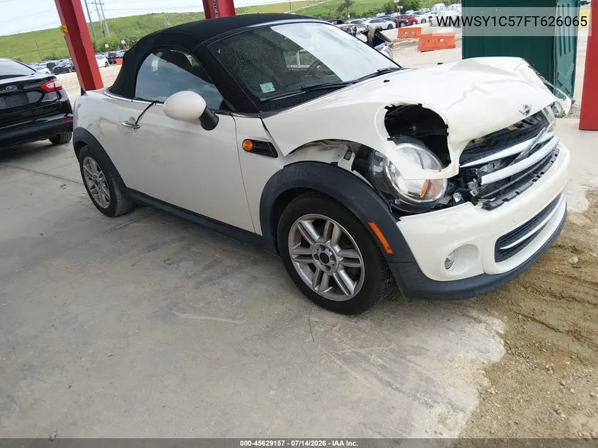 2015 Mini Roadster Cooper VIN: WMWSY1C57FT626065 Lot: 45629157