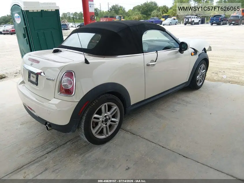 2015 Mini Roadster Cooper VIN: WMWSY1C57FT626065 Lot: 45629157