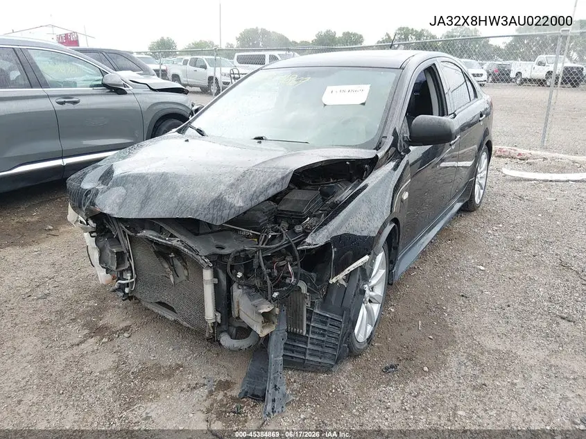 2010 Mitsubishi Lancer Sportback Gts VIN: JA32X8HW3AU022000 Lot: 45384869