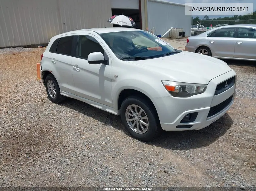 2011 Mitsubishi Outlander Sport Es VIN: JA4AP3AU9BZ005841 Lot: 45447013