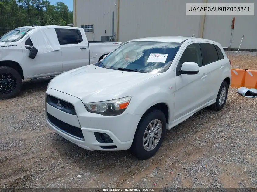2011 Mitsubishi Outlander Sport Es VIN: JA4AP3AU9BZ005841 Lot: 45447013