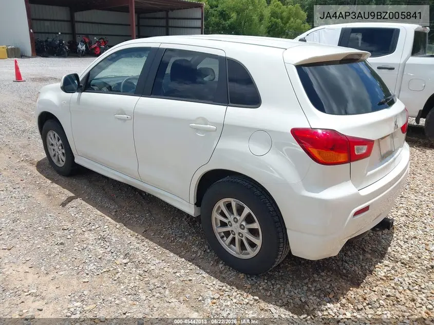 2011 Mitsubishi Outlander Sport Es VIN: JA4AP3AU9BZ005841 Lot: 45447013