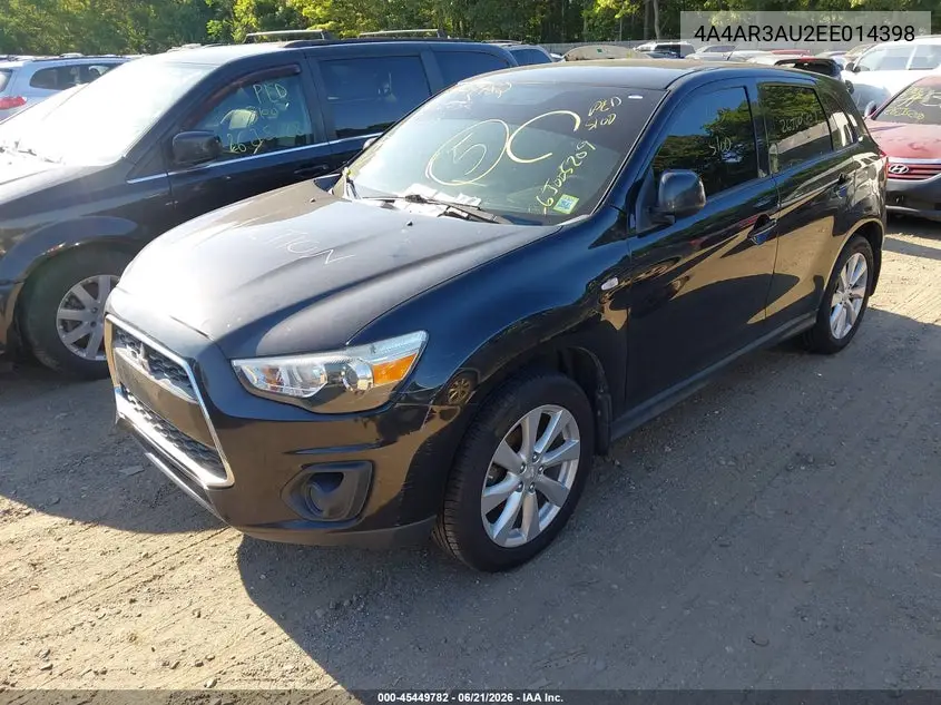 2014 Mitsubishi Outlander Sport Es VIN: 4A4AR3AU2EE014398 Lot: 45449782