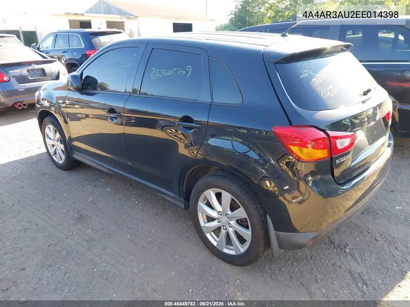 2014 Mitsubishi Outlander Sport Es VIN: 4A4AR3AU2EE014398 Lot: 45449782