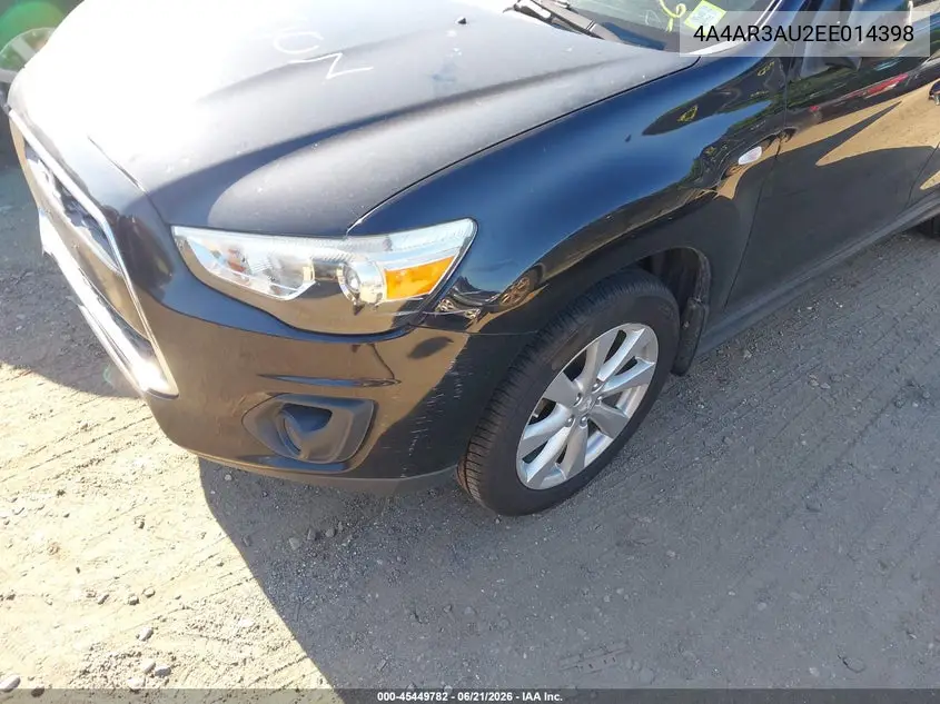 2014 Mitsubishi Outlander Sport Es VIN: 4A4AR3AU2EE014398 Lot: 45449782